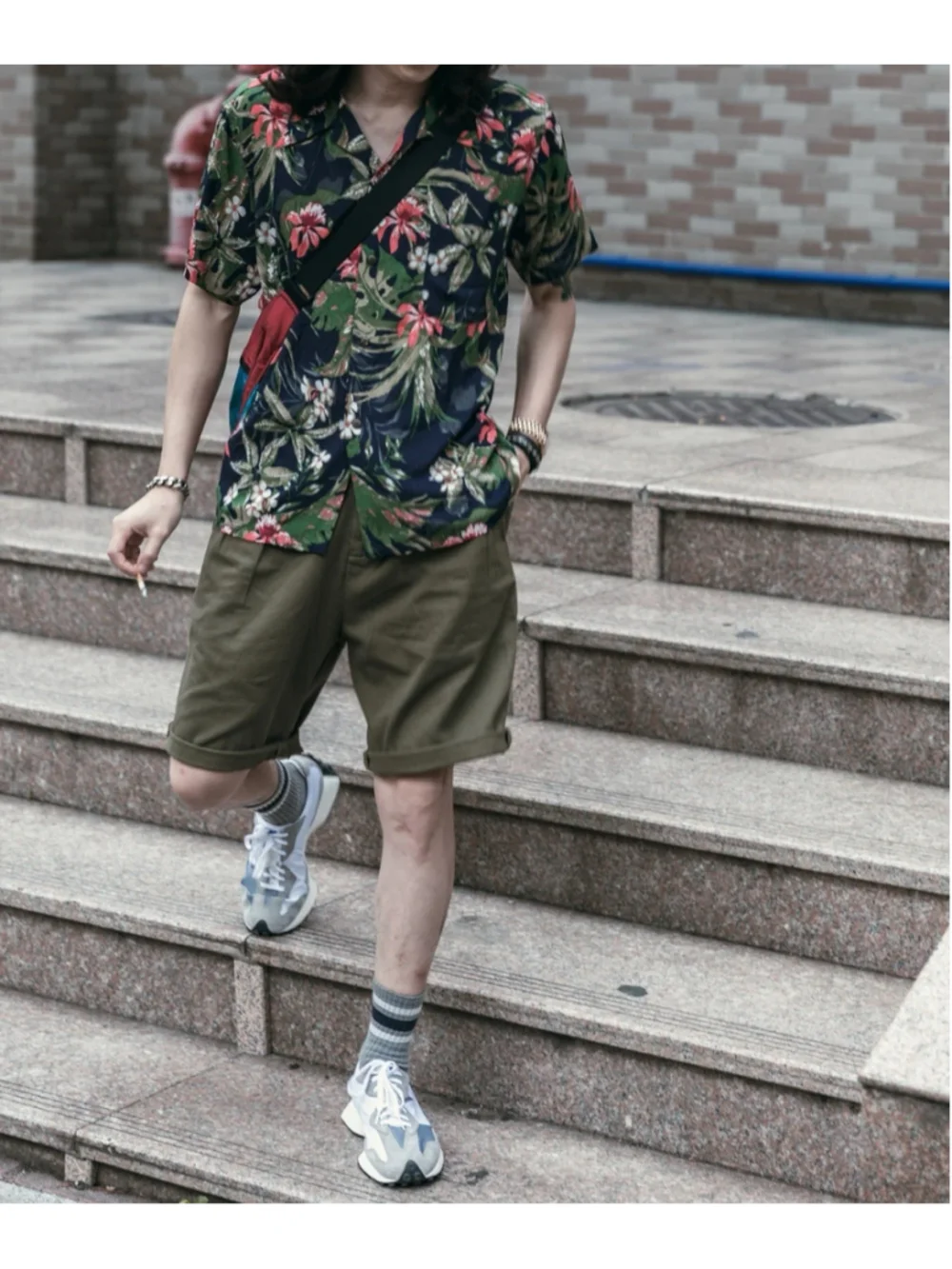 Classic Straight Leg Double Pleated Shorts Olive Non Stock Mfg. Co M 100% Cotton
